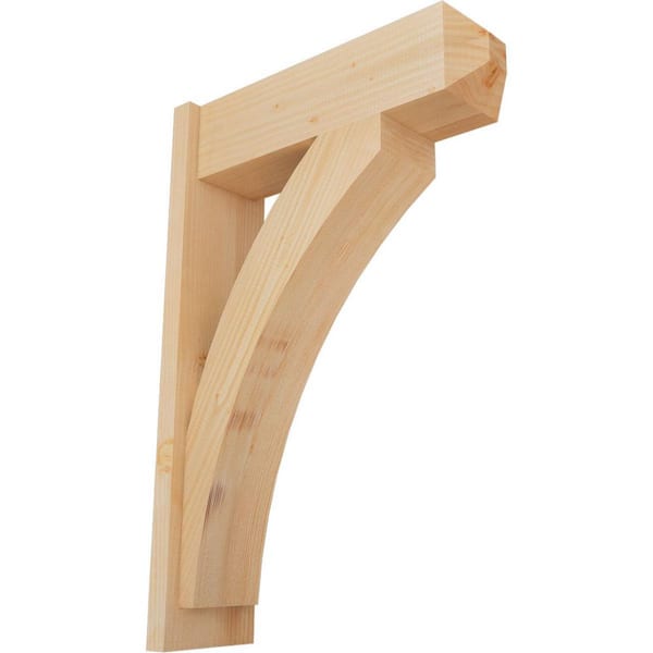 Ekena Millwork 8 in. x 36 in. x 24 in. Douglas Fir Thorton Craftsman Smooth Outlooker