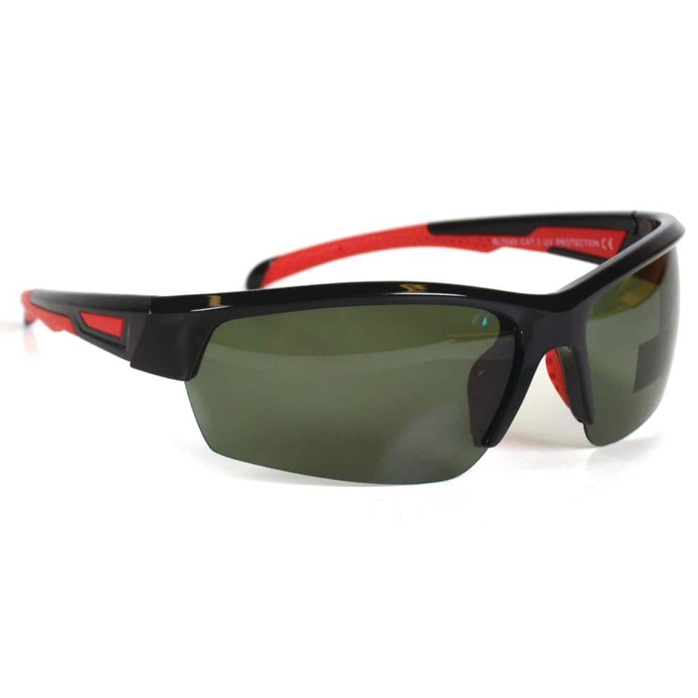 Shadedeye Sport Black with Red Accent Polarized Sunglasses 85941