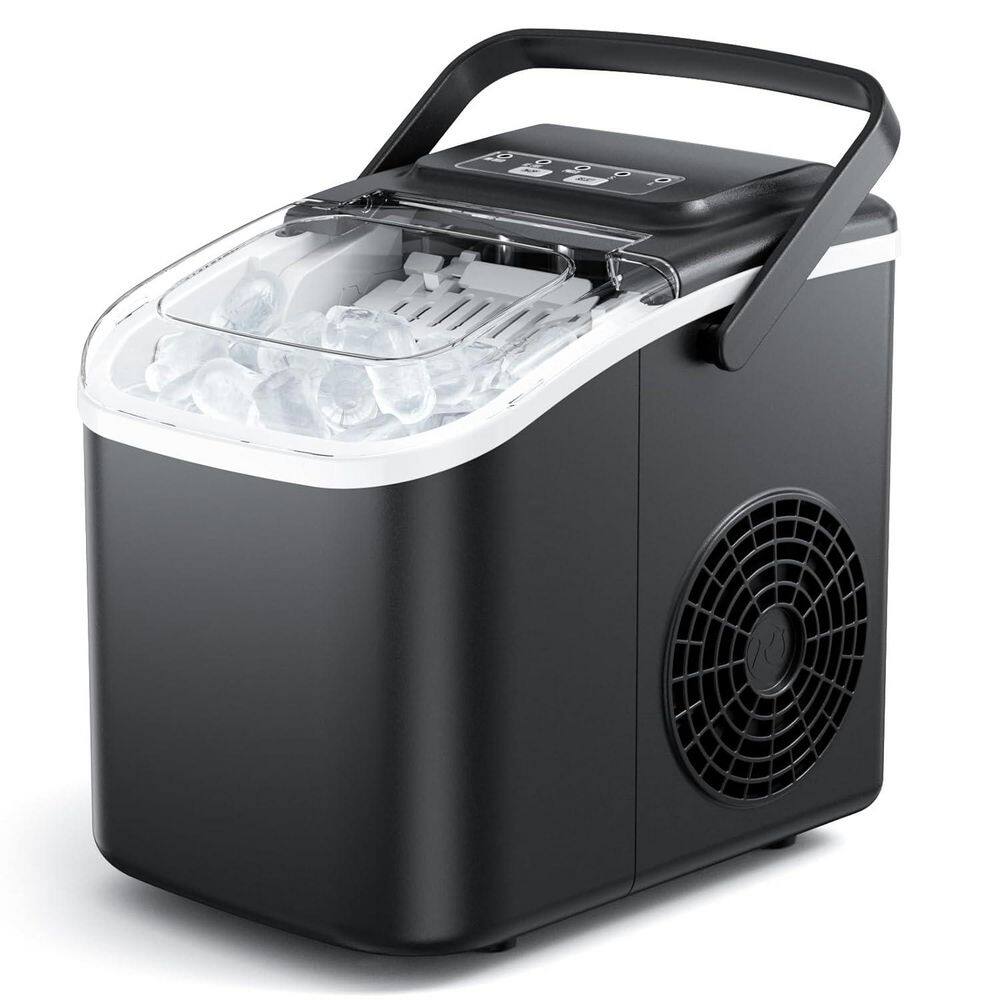 26 lbs. /24H 11.58 in. Countertop Ice Maker , 6-Min 9 Ice Cubes, Auto-Cleaning Quiet Portable Machine for Home Use Black price history on PriceWatchPro