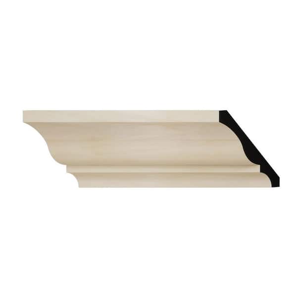 Ekena Millwork WM48 2.63 in. D x 3.34 in. W x 6 in. L Wood (Poplar) Crown Moulding Sample