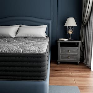 TWIN Firm Hybrid Gel Memory Foam 12 in. Pillow Top Plush Cashmere Fabric and Reversible Mattress Breathable and Cooling