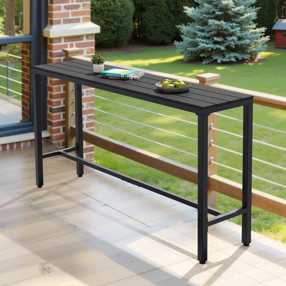 Crestlive Products 63 in. W x 15.7 in. D x 37 in. H Patio Metal Bar ...