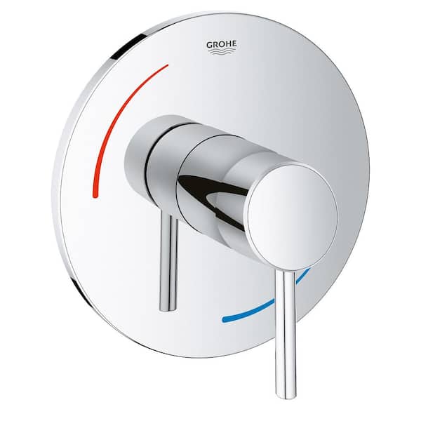 GROHE Concetto Soft 1-Handle Bath/Shower Valve Only Trim Kit in StarLight Chrome (Valve Sold Separately)