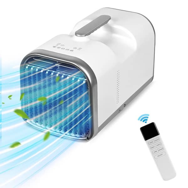 4500 BTU Portable Air Conditioner Cools with Remote, 170 sq. ft. with Dehumidifier in White for Tent, Camping, RV Travel