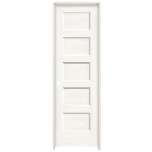 JELD-WEN 24 in. x 80 in. Conmore White Paint Smooth Solid Core Molded Composite Single Prehung Interior Door