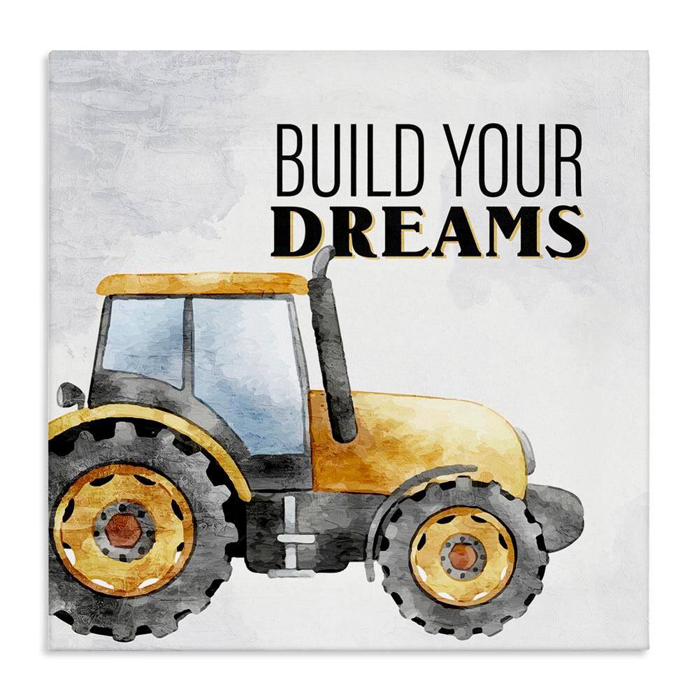 Build Your Dreams Phrase by Kim Allen Unframed Typography Graphic Art Print 24 in. x 24 in. price history on PriceWatchPro