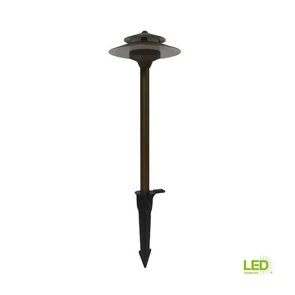 35 Lumen Low Voltage Brass Integrated LED 2700K Warm White Waterproof Outdoor Landscape Path Light