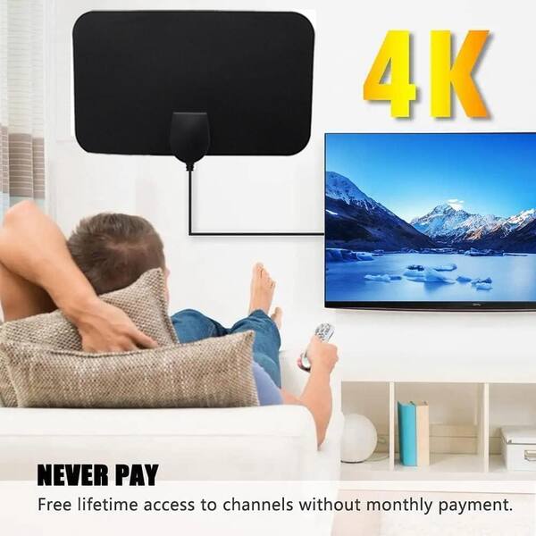 thumbnail image 2 of 900+ Mile Range Digital Indoor HDTV Antenna – Supports 4K/1080p, Free Channels 2 of 5