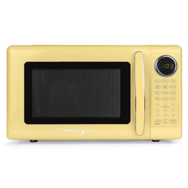 Retro 0.7 cu. ft. Electric 1000-Watts Microwave Oven in Yellow