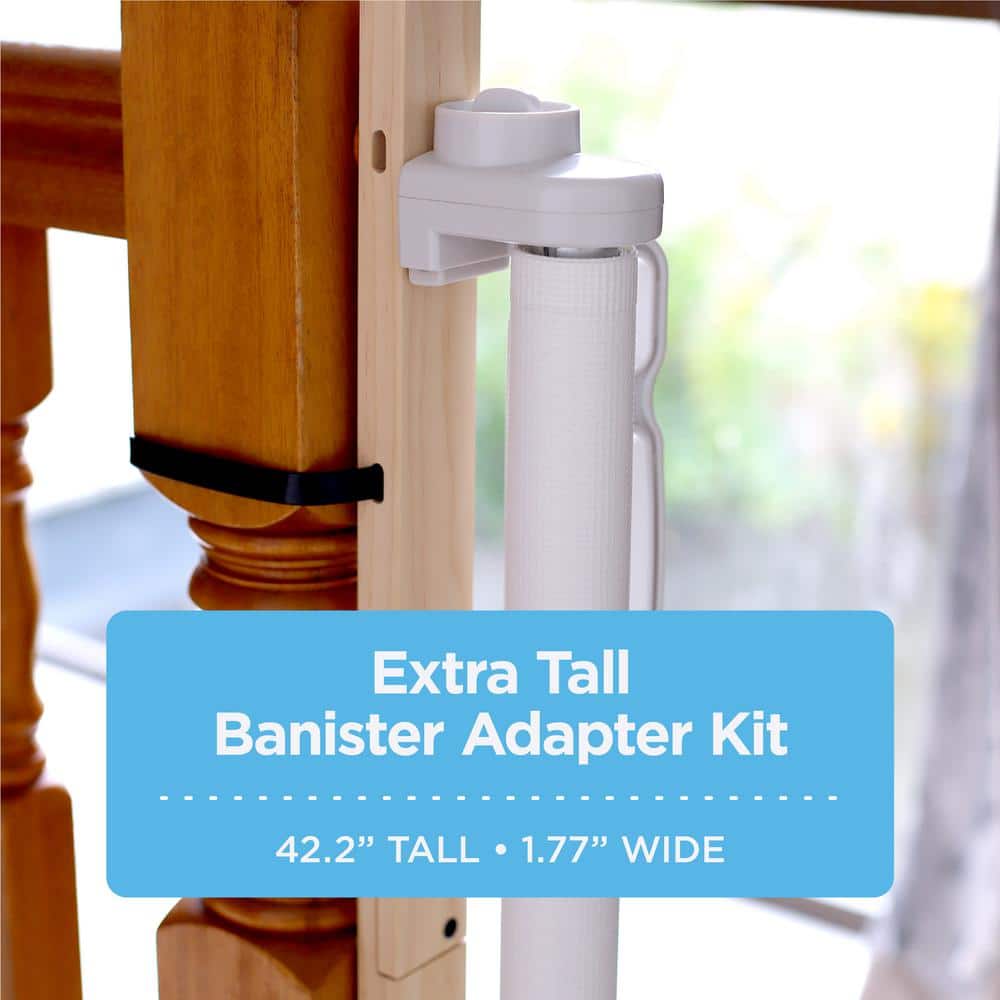 Extra Tall Natural Wood Banister Adapter Kit for Baby Gates