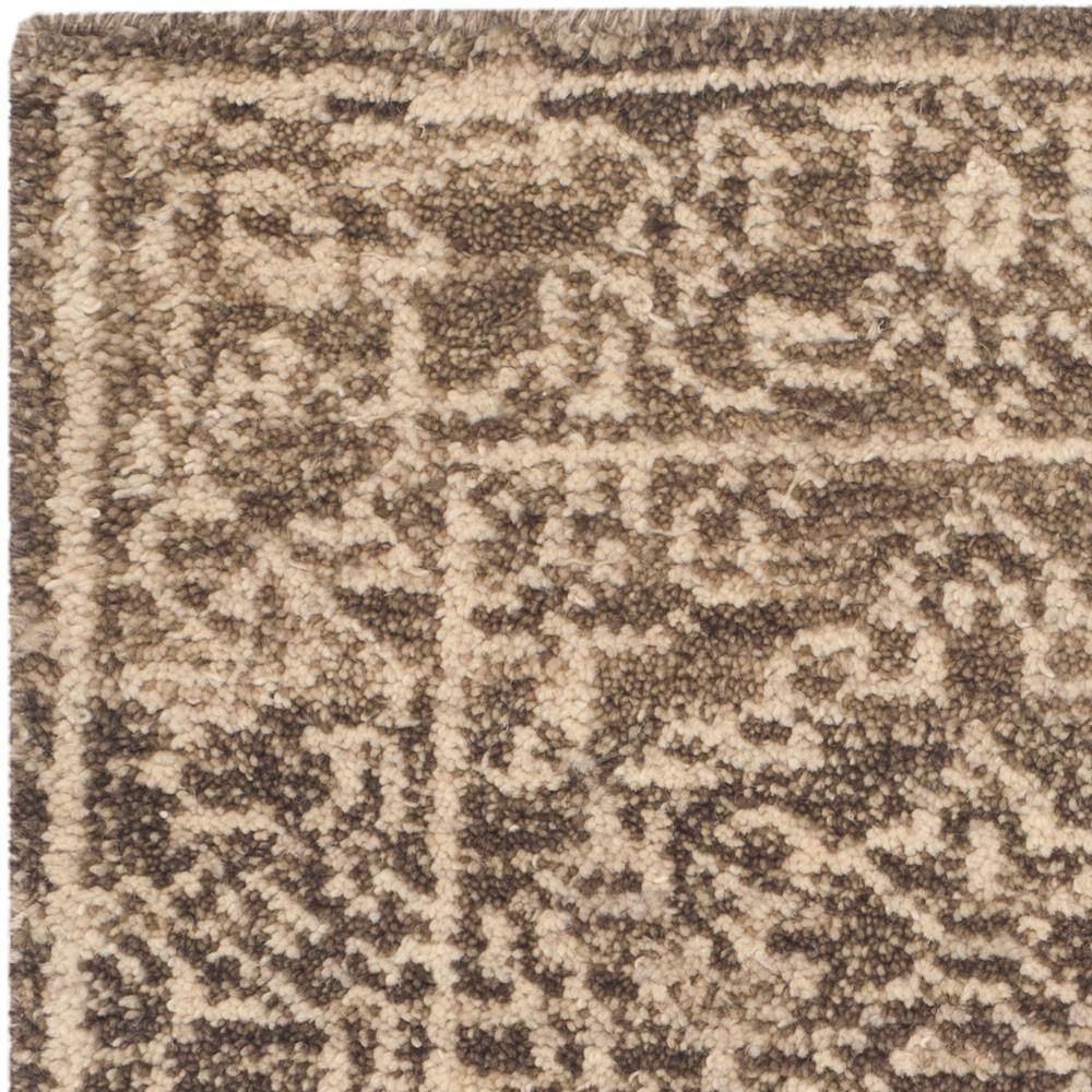 Tribal Essence Hand-Knotted Wool Accent Rug in Brown & Beige - 2' x 3'