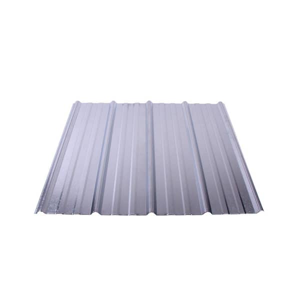 Fabral 10 ft. Shelterguard Exposed Fastener Galvanized Steel Roof Panel in Plain