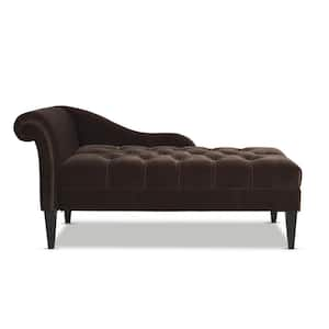 Harrison Brown Velvet Tufted LAF Chaise Lounge