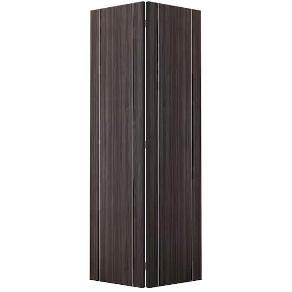 Belldinni Paola 2U 48 in. x 79.375 in. Solid Composite Core Gray Oak Finished Wood Bifold Door with Hardware