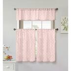 Blush Medallion Rod Pocket Room Darkening Curtain - 56 in. W x 15 in. L (Set of 2)