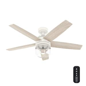 Margo 52 in. Indoor Textured White Ceiling Fan with Light Kit and Remote Included