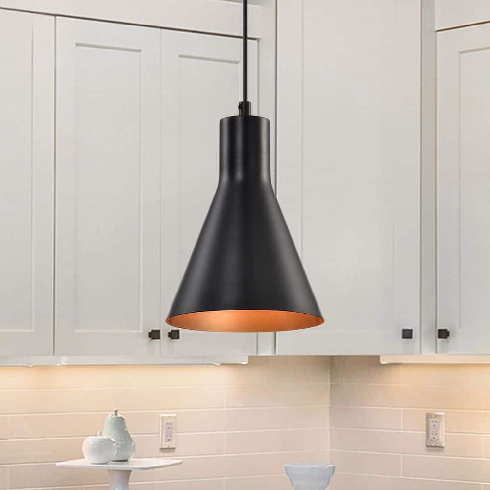 FILM ペンダントライト Iron mini A pendant lamp Edvivi 1-Light Matte Black Metal Cone Hanging Kitchen Mini Pendant