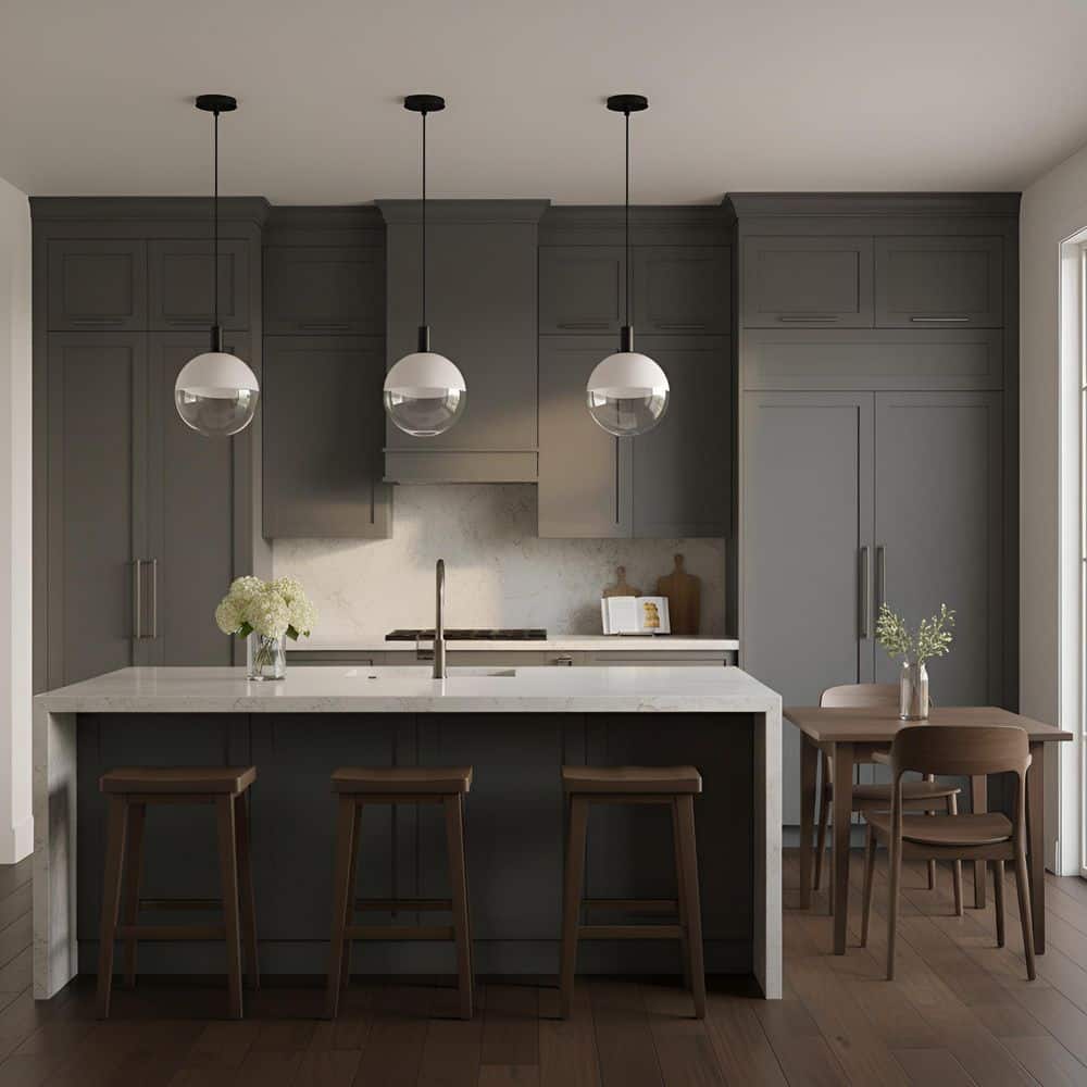 Torian Small 1-Light Aged Iron Kitchen Pendant With Milk Clear Glass Mix Shade price history on PriceWatchPro