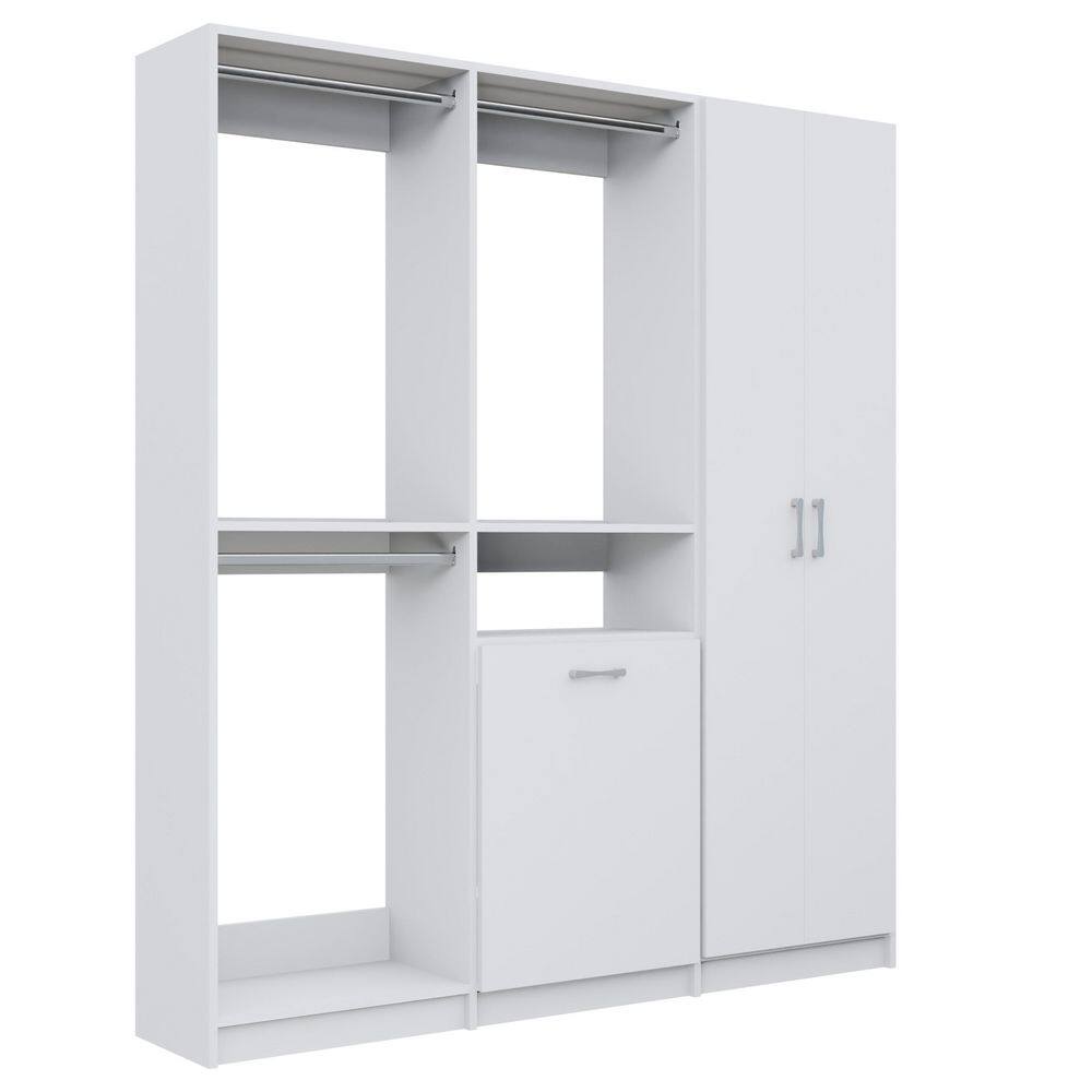 Alto Laundry Room 69 in W White Double Hang, Hang w Hamper and Shelf Tower w Doors 13-Shelf Wood Closet System price history on PriceWatchPro