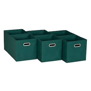 11 in. H x 11 in. W x 11 in. D Green Cube Storage Bin