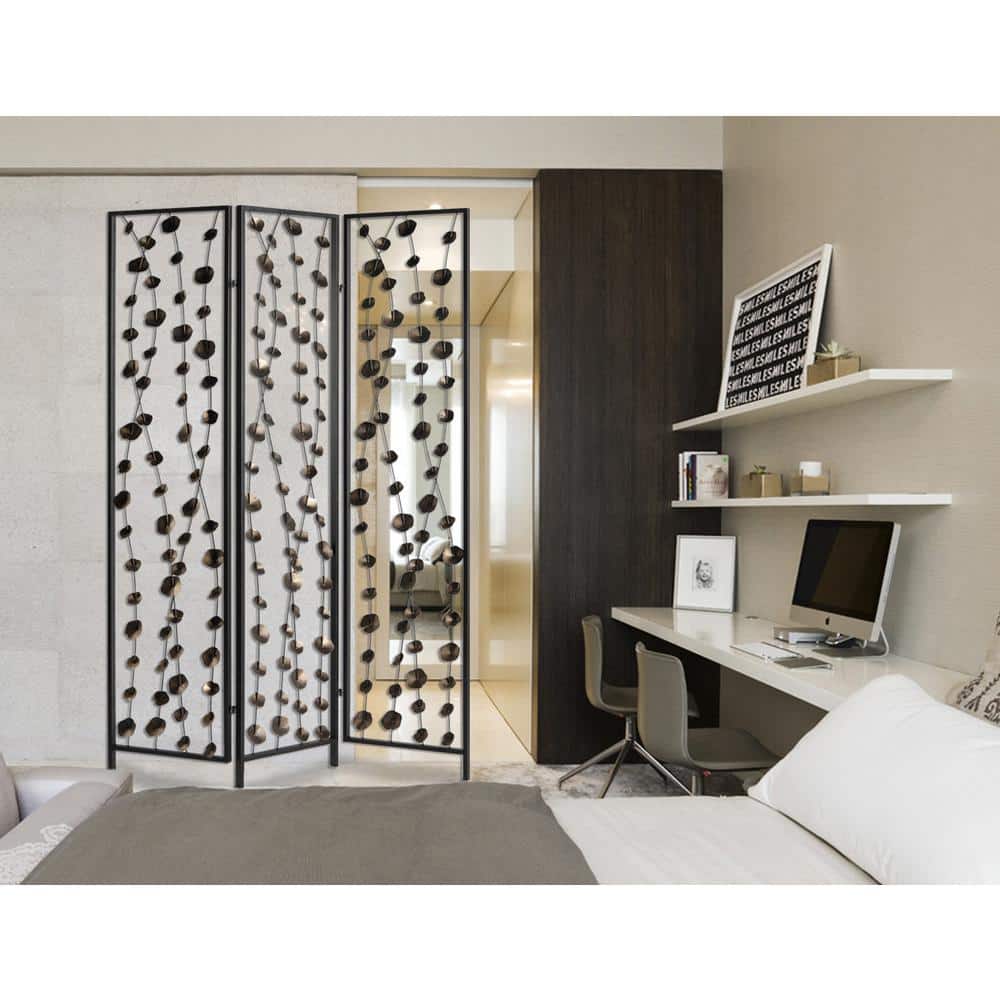 SG319 Falling Blooms Screen 3Panel Room Divider SG319 The Home Depot