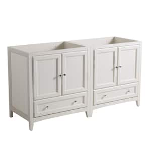 Oxford 59 in. Traditional Double Bathroom Vanity Cabinet in Antique White