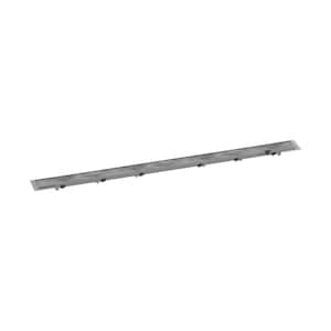 RainDrain Rock Stainless Steel Linear Shower Drain Trim for 39 3/8 in. Rough in Nature Stone