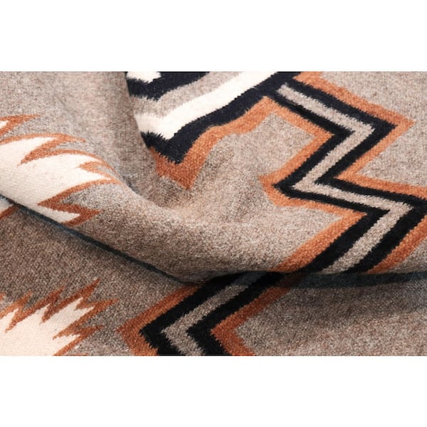 Tuscany Mocha/Black 8 ft. x 10 ft. Geomatric Area Rug
