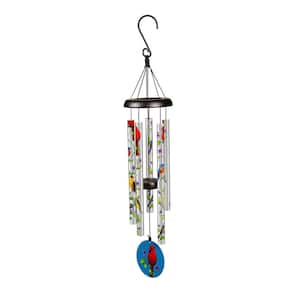 27 in. Printed Hand Tuned Metal Wind Chime, Cardinal