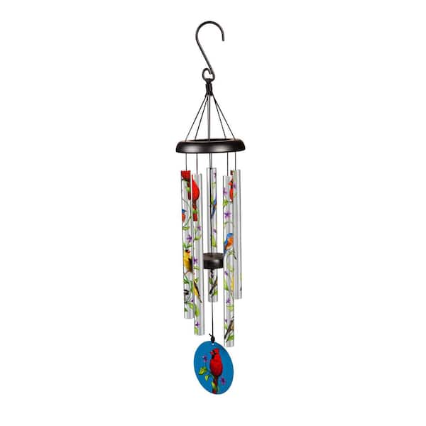Evergreen Enterprises 27 in. Printed Hand Tuned Metal Wind Chime, Cardinal