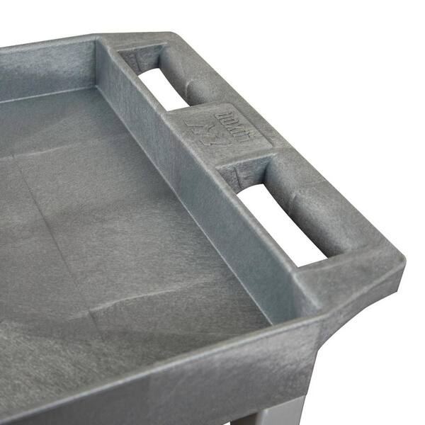 luxor 2 shelf plastic utility cart