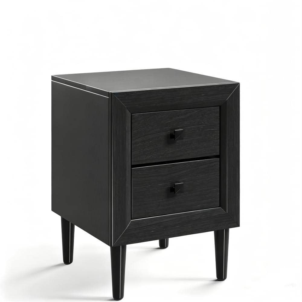 Multipurpose Retro Bedside Nightstand/ End Table with 2 Drawers-Black price history on PriceWatchPro