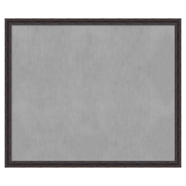 Amanti Art Rustic Pin.e Brown Narrow 51 in. x 43 in. Framed Magnetic Board