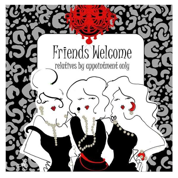 Trademark Fine Art 18 in. x 18 in. Friends Welcome Canvas Art-DISCONTINUED