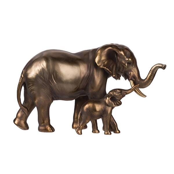 A & B Home 7 in. Elephant Statue Copper 76886-DS - The Home Depot