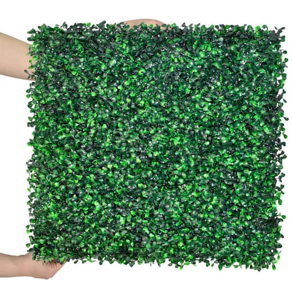 LHY 20 in. H x 20 in. W 12-Piece Artificial Grass Wall, Boxwood Wall Panels, Grass Backdrop Wall Greenery Green Wall