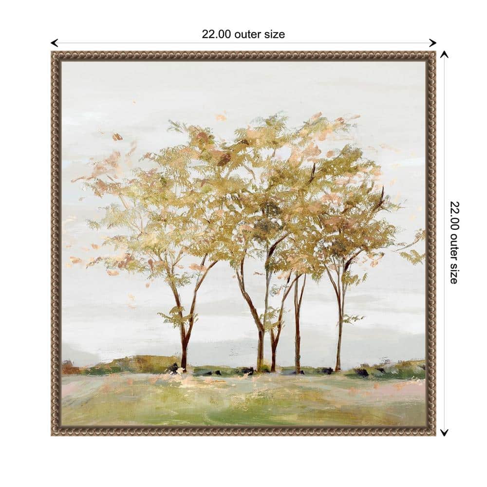 Golden Acre Wood Trees Framed Canvas Wall Art 22 x 22-in.