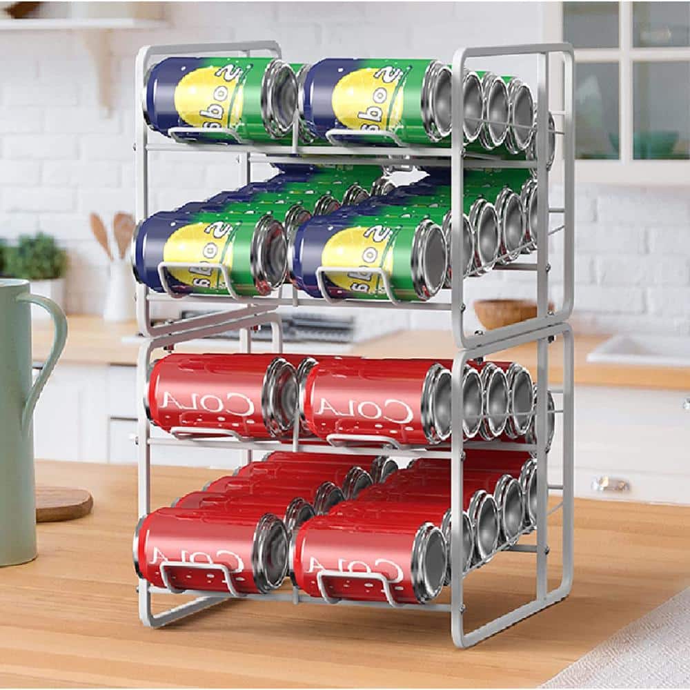 Simple Trending Can Rack Organizer, Stackable Can Storage Dispenser Holds  up to 36 Cans for Kitchen Cabinet or Pantry