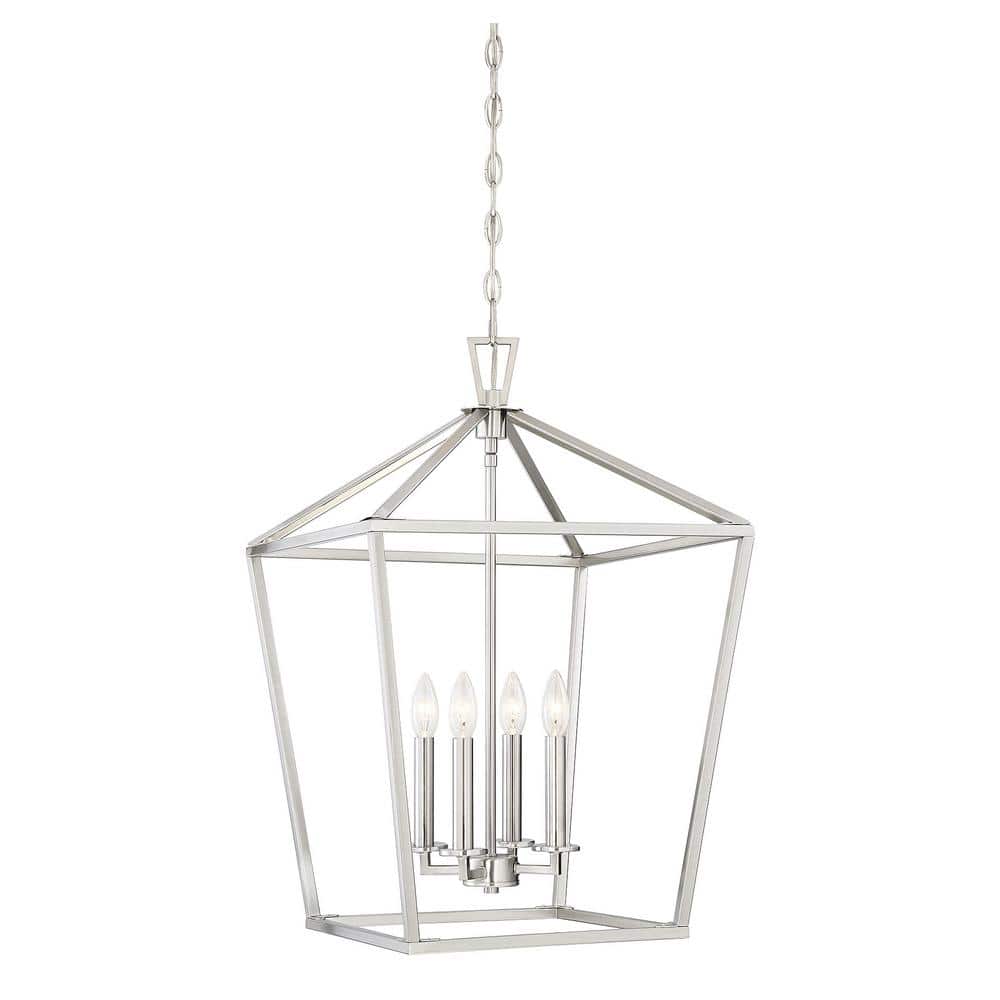 UPC 822920278150 product image for Townsend 17 in. W x 26 in. H 4-Light Satin Nickel Candlestick Metal Lantern Pend | upcitemdb.com