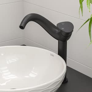 Single Hole Single-Handle Bathroom Faucet in Black Matte