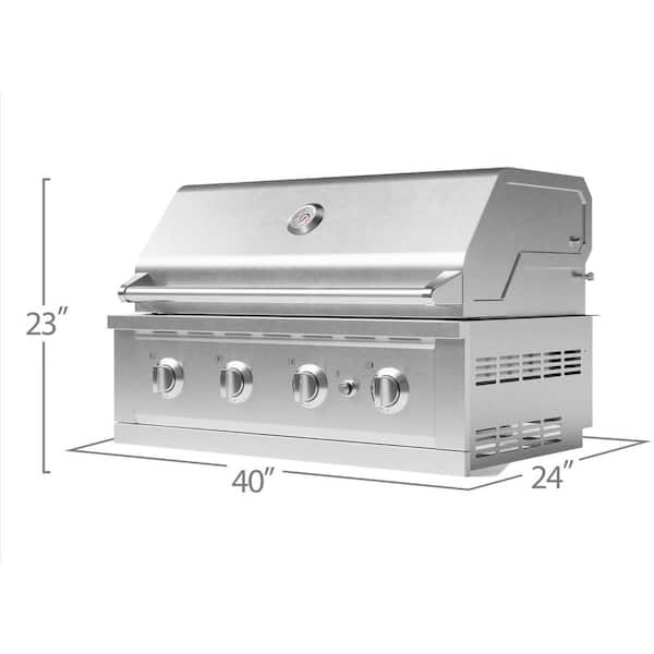 Outdoor Kitchen Performance 40 in. Grill in Stainless Steel NewAge Products Gas Type Liquid Propane