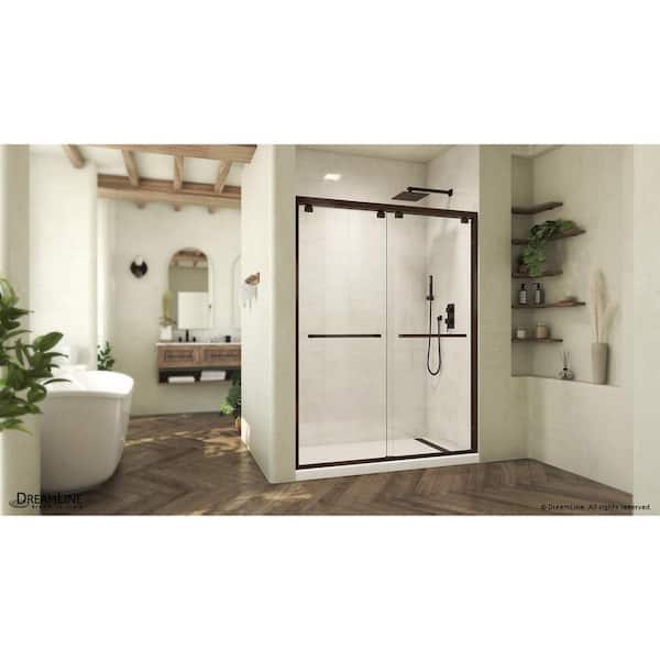 Abbey 56 in. to 60 in. W x 76 in. H Frameless Sliding Bypass Shower Door in Oil Rubbed Bronze