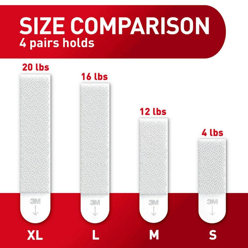White Medium and Large Picture Hanging Strips Value Pack