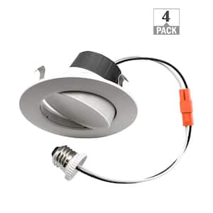 Altair 4 in. Retrofit Gimbal Downlight Integrated LED Recessed Light Trim Adjustable CCT 120 Volt Dimmable (4-Pack)