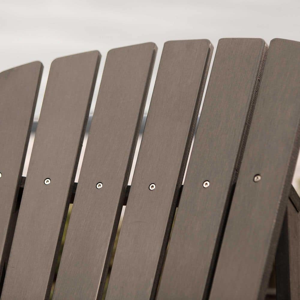 Black Composite Adirondack Chair with Arms and UV Protection