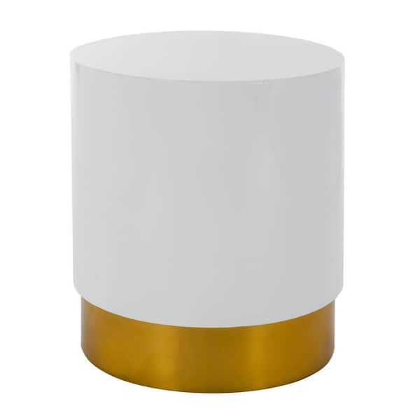 SAFAVIEH Angelo White/Gold Side Table