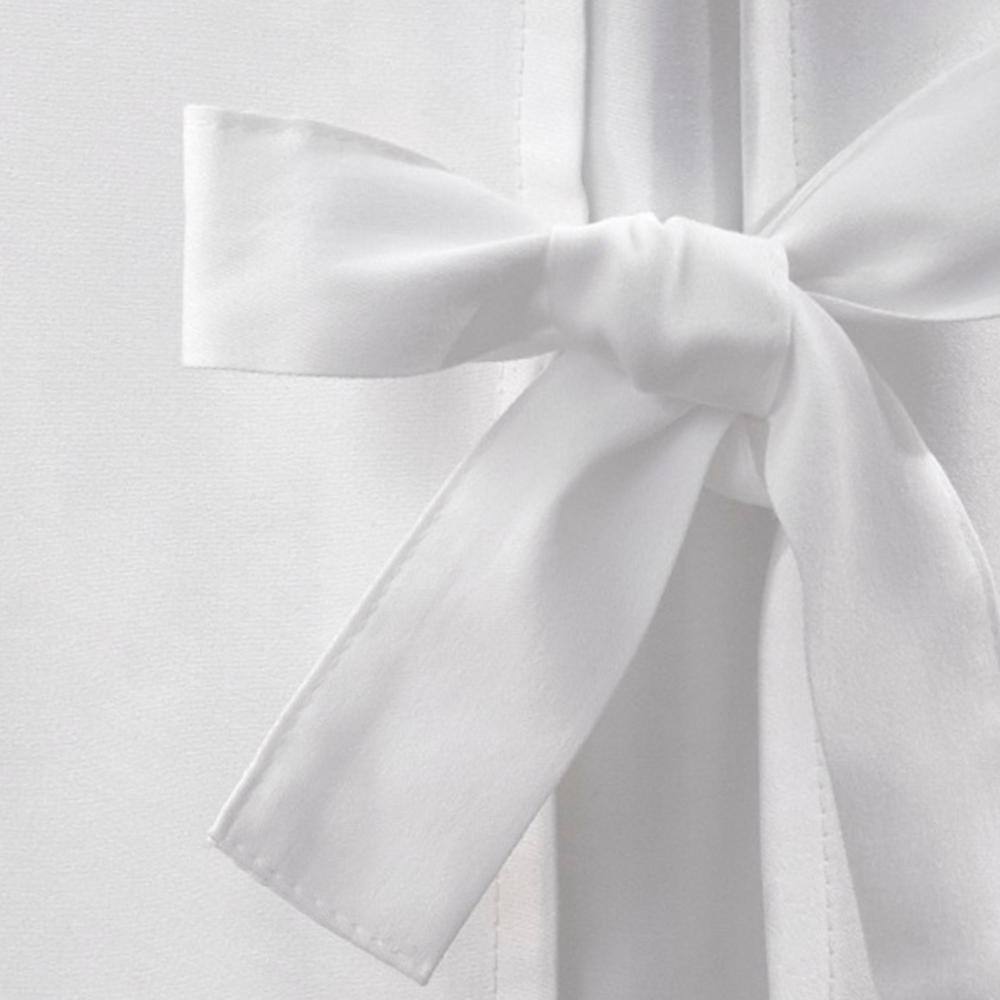 Full Size White Cotton Bed Skirt with Corner Ties