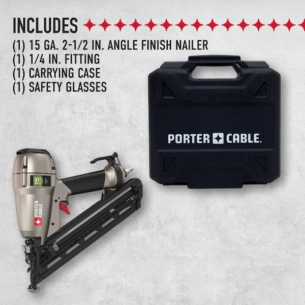 15-Gauge Pneumatic 2-1/2 in. Angled Nailer Kit