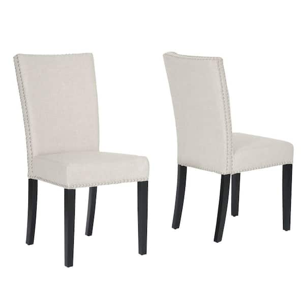 Baxton Studio Harrowgate Beige Fabric Upholstered Dining Chairs (Set of 2)