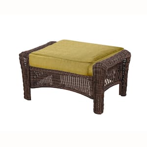 Spring Haven 23.25 x 19.2 Outdoor Ottoman Cushion in Standard Green